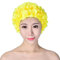 Gorro de baño con flores,Elegantes gorros florales, gorro de baño con flores para mujer - Gorros de baño de estilo retro, gorro de baño de pelo largo y corto para mujer, para parques acuáticos, piscin