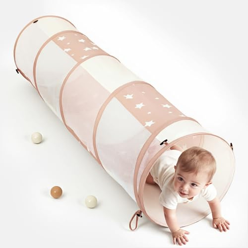 Sumbababy Tunnel Toys for Toddlers: Activity Tunnels for Young Children - Crawl Tunnels for Toddlers and Babies - Pop up Dog Tunnel