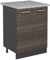Vicco Küchenunterschrank R-Line, Küchenkommode, Edelgrau, 60 cm AP Marmor
