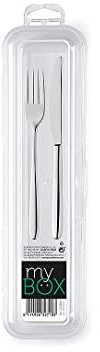 CHEFZOCO Estuche plástico guarda cubiertos, Porta cubiertos de plástico, Caja de cubiertos, Estuche de cubiertos, Organizador de cubiertos portátil, Caja de almacenamiento de cubiertos