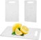 2Pcs Small Cutting Board for Kitchen Plastic Cutting Board Set Dishwasher Safe Sturdy Cuttings boards with Handles Easy to Clean Chopping Boards for Camping Food Fruits Prep Vegetable (6 x 10 White)