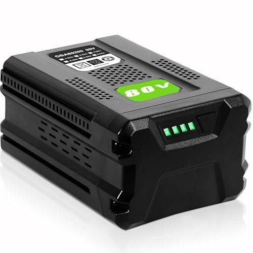 Aokicase Batterie de rechange pour Greenworks 80 V, pour outils électriques GBA80150 GBA80200 GBA80250 GBA80300 GBA80400 GBA80500, batterie Li-ion 2,0 Ah (6000 mAh, 1 pièce)