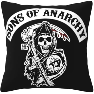 QTEBLWSFH Sons%of the An*Archy Metal Band Dekokissen Bequemes Sofa Heim-Kissenbezug Quadratischer Kissenbezug.