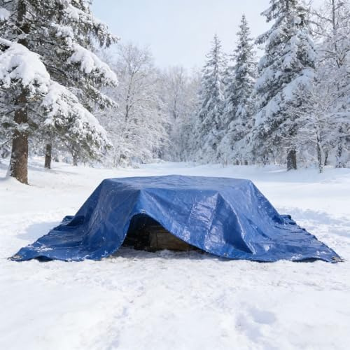 Bâche de Protection 140 x 270 cm avec Œillets PVC Bache de Protection Exterieur Revêtue des Deux Côtés pour Jardin, Tonnelle, Camping, Meubles, Abri de Jardin, Bleu
