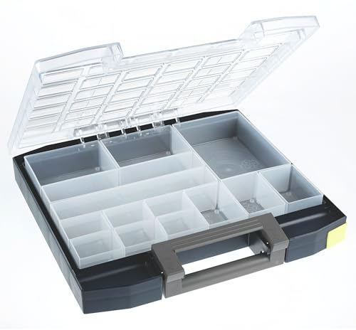 Raaco Boxxser 55 6x6-14 Sortierbox, 14 Einsätze - Sichere Aufbewahrung | Robuste Sortierbox für Werkstatt, Sortimentskasten & Sortierboxen für Kleinteile, Traglast 12 kg, Sichere Aufbewahrung, Modul