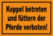Melis-Folienwerkstatt Schild - Pferde füttern - 15x10cm | Bohrlöcher | 3mm Aluverbund – S00039-009-E - 20 Varianten