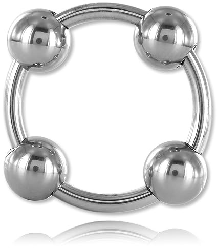Rouge Cuir - Eichelring mit 4 Kugeln - Durchmesser 30 mm