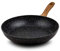 Nava Nature Non Stick Frying Pan, Aluminium Cooking Pan with Scratch Resistant Stone Coating and Heat Proof Handle, PFOA Free, Induction Compatible, 30cm Size