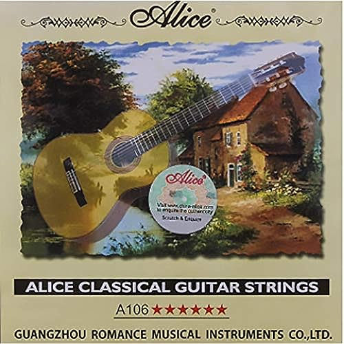 Alice A106 classico Corde per chitarra da concerto, Nylon, Hard tension