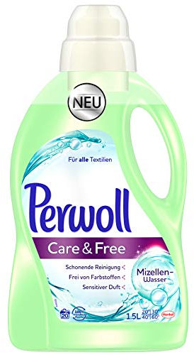 Perwoll Care & Free Waschmittel flüssig mit Mizellen-Wasser (2 x 1,5l)