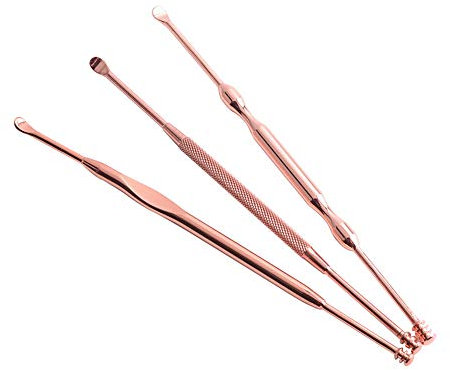 Pick-3Pcs / Set Edelstahl Ohr Tapping Ohr reinigen Earwax Removal Ear Skimmed Ohrenpflege Werkzeuge