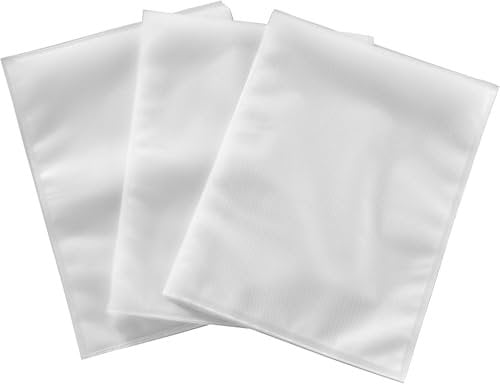 Leifheit Vakuumbeutel 30x40cm, 50 Vacuum Beutel zum Konservieren von Lebensmitteln, geeignet zum Einfrieren, Vakuumierbeutel, BPA-frei, kochfest, Sous Vide und Mikrowellen geeignet, inkl. 56 Etiketten