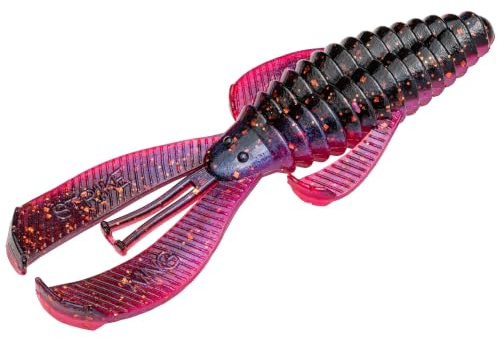 Strike King Rage Bug Fishing Lure, Soft Plastic Craw, Tequila Sunrise Orange Flake, 4-Inches, 7-Pack