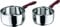 Vinod Stainless Steel Milk Pan Set – 1L & 2.5L | Induction & Gas Compatible | SAS Bottom for Even Heating | Sturdy Bakelite Handle | Silver