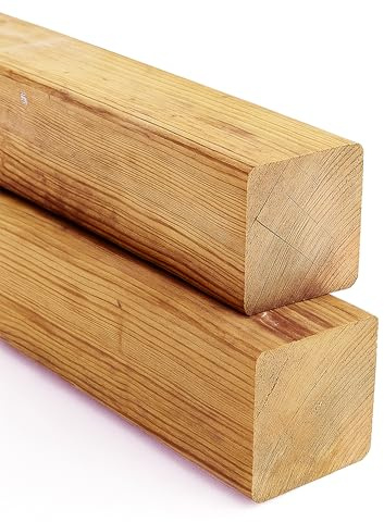 Gartenwelt Riegelsberger Pfosten Lärche Natur 70x70 mm 160 cm | Vierkantpfosten für Zaun Pergola & Konstruktion