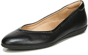 Naturalizer Women's Vivienne Ballet Flat Black Leather 11 M