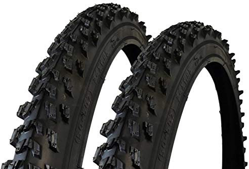 VDP 2x Fahrrad Mantel 24 Zoll - Fahrradmantel MTB - Kenda K829 - 24x1.95 (50-507) - Drahtreifen MTB - Trekking - Schwarz