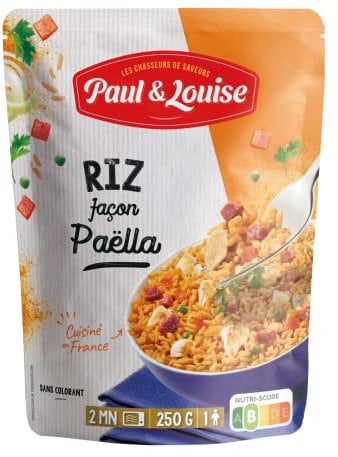 Paul & Louise - Riz façon Paëlla 250g - Pratique et rapide - Prêt en 2 minutes