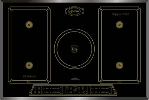 Kaiser Empire 77cm Wide Induction Hob | Black Glass Ceramic 5 Burner Cooktop