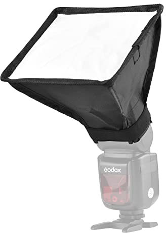 Andoer Blitzlicht Softbox Diffusor 17 * 15 cm / 6,7 * 6 Zoll, Mini Universal Kamerablitz Softbox Speedlite Diffusor Faltbar mit Tragetasche für Canon Nikon Sony Godox Yongnuo On-Camera Flash