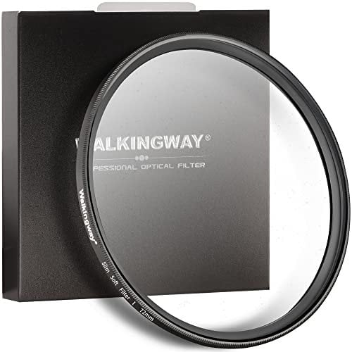 Walking Way 72MM White Mist Diffusion Filter - Subtler Soft Focus Circular Lens Filter - Dreamy Fog Effect Softening Camera Diffuser for Digital DSLR Camera (Light-Soft 1, 72MM)