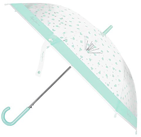 Pepe Jeans Evelin Paraguas Azul Poliéster con bastón de aluminio