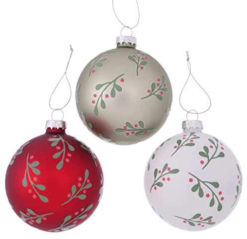 Boltze 2024444 Ingrid Weihnachtskugel Sortiert 8 cm (1 Stück)