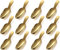 Dessert Spoon 12 Pcs Stainless Steel Salt Spoon Short Handle Coffee Scoop Mini Tea Spoons for Small Jars, Sugar, honey, Spice, Ice Cream, Milk Powder (12 x Gold)