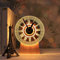 Orologio da Tavolo Romano Design Artigianale in legno massello Silenzioso Luce LED ricaricabile e regolabile oggetto d'arredo decorativo per casa ufficio idea regalo table clock movimento automatico