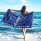 SearchI Personalisiertes Strandtuch mit Individuellem Namen 76X152cm,Schnell Trocknendes Mikrofaser Strandtuch Bequem und Weich Badehandtuch für Strand, Reise, Sauna,Camping,Schwimmen(Dunkelblau)