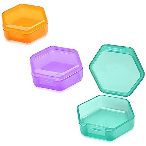 3 pezzi piccolo portapillole, portapillole da viaggio portapillole piccolo portapillole mini portapillole portatile portapillole portapillole tascabile farmaci vitaminici (arancione, ciano e viola)