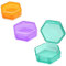 3 Stück kleine Pillendose, Reise-Pillendose, kleiner Pillen-Organizer, Mini-Pillenetui, tragbarer Pillenbehälter, Pillenhalter, Pillenboxen für Taschen-Vitamin-Medikamente (Orange & Cyan & Lila)