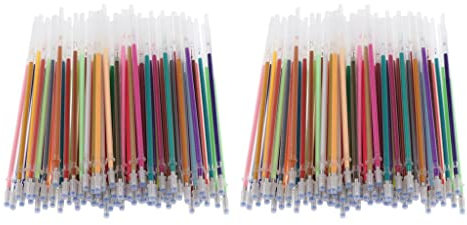 Luzhengyang 200 Stück 1,0 mm Glitzer Malerei Zeichnung Marker Tinte Gel Pen Refill Textmarker