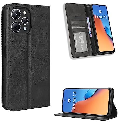 Xiaomi Poco M6 Pro 5G Case [Wallet Case] [Kickstand] [Card Slots] [Magnetic Flip Cover] Compatible with Xiaomi Poco M6 Pro 5G Smartphone(Black)