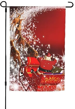 OPSREY Weihnachten Magie gedruckt Garten Flagge Terrasse Dekorationen Banner Vertikale doppelseitige Garten Dekoration