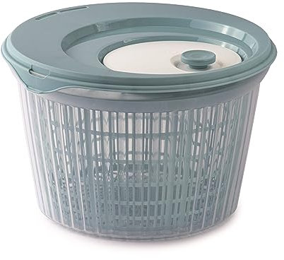 Snips Centrífugadora de Lechuga Ulaop | Escurridor de Ensalada | 4 litros | Color Azul | Fabricado en Italia | 25 x 25 x 16 cm Bpa Free, 4 LT