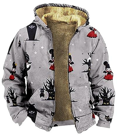 KONG JIMFAN Puffer Jacke Herren Pullover Decke Jeans Jacke Herren Daunenjacke Herren Leicht Anzugjacken Herren Winterjacke Outdoor Jacke Herren Baumwolle Jacke Feldjacke Herren(Gray,L)
