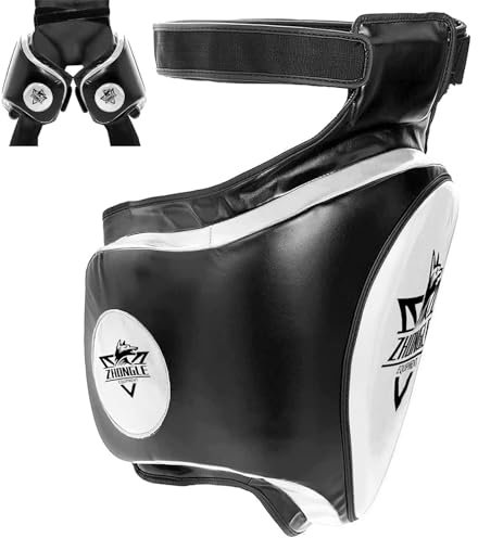 ZHONGLE Lår Pads Muay Thai lår Sport skyddskuddar Max tjock 10cm, Muay Thai lår skydd sparkkuddar för Muay Thai, UFC, Taekwondo,