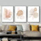 ZFTCN 3er Set Abstrakte Boho Poster - Strichzeichnung Frau, Botanische Blatt Wandkunst, Ohne Rahmen (Poster-02, 3Pcs-50x70cm)