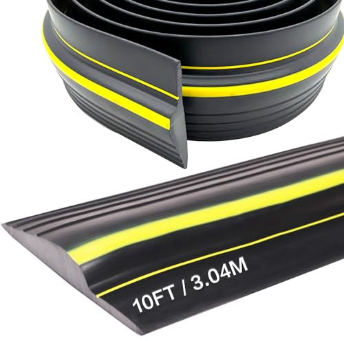 Goma Puerta Garaje, 3m Sello Umbral Puerta Garaje, Suelo Junta de Goma de Bricolaje Para Puertas de Garaje, ¡ideales para mantener tu garaje limpio y seco