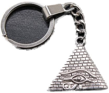 KREATIONS Porte-clés Égypte vintage - Pyramide - Pharaon - Œil d'Horus - Croix Ankh - Souvenir Cadeau-D, Ysk-b14467-beige