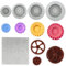 Paotxpum 5Pcs 3D Tire Fondant Mold Gear Shape Mold Truck Wheels Car Tyre Cake Fondant Molds,forSugarcraft Cake Decorating Chocolate Candy