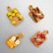 4PCS Food Refrigerator Magnets for Kitchen Home Decor, Funny Decorative Fridge Magnets, Miniature Food Mode, Cute Cutting Board Food Locker Magnet…