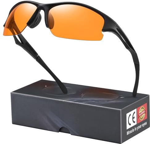 Ligomot Blue Light Blocking Gaming Glasses - Men Women - Amber - 99.9% Blue Light Block - UV400 Anti Glare & Eyestrain - Professional Screen Filter