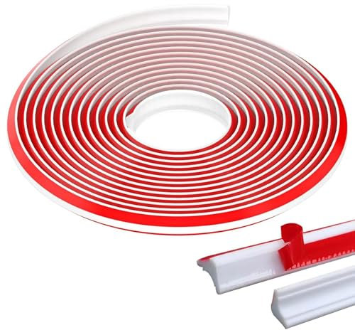 XIATIAN TPE Quadrant Trim, 5M Flexible Moulding Wall Corner Trim, Skirting Board, Coving for Ceilings, Beading for Laminate Flooring, Wall Ceiling, Cabinet Countertop (White, 12x9 mm)