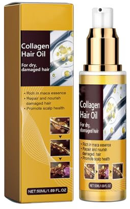 Generic Collagen Repair Hair Essential Oil, Collagen Hair Oil, Biotin and Collagen Oil Treatment for Hair, Deep Hydration Treatment Hair Oil, Shine Spray Hair Oil for Frizzy Hair (1pcs)