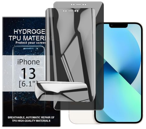 Glcrrpu 2 Pack for iPhone 13 and iPhone13 Pro[6.1] Privacy Hydrogel Screen Protector[Anti-Spy] Flexible TPU Protective Film Self-Healing[Not Tempered Glass]