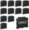 Etikettenhalter Clip 12 Stück Korb Etiketten Label Clip Halter Etikettenhalter Schwarz Regal Etiketten Körbe Clips für Lagerung