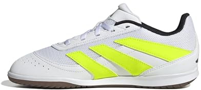 Adidas Unisex-Kids Club Predator Indoor, White/Lucid Lemon/Black, 12