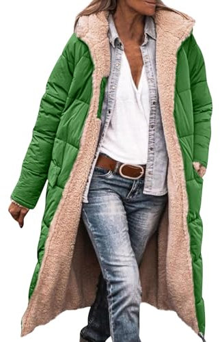 FUPODD Wintermantel Damen Warm Daunenjacken Damen Wintermantel Daunenjacke Damen Steppjacke Damen Damen Mantel Winter Übergangsjacke Damen Winterjacke Damen Grosse Grössen Puffer Jacke Damen